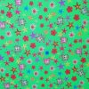 Tesatura din viscoza - dublu crepe design exotic, Verde smarald