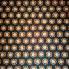 Tesatura din viscoza - twill cu design floral, Negru - Portocaliu - Alb