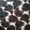 Tesatura din viscoză, dublu crepe elastic - design exotic, Multicolor - verde, maro, bej, crem
