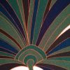 Tesatura din viscoză, dublu crepe elastic - design exotic, Multicolor - verde, maro, bej, crem