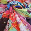 Tesatura din matase naturală - crepe de Chine , Multicolor