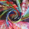 Tesatura din matase naturală - crepe de Chine , Multicolor