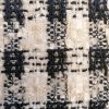 Stofă mixta cu fir de lurex - design fantezie, Bleumarin - Alb