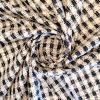 Stofă mixta cu fir de lurex - design fantezie, Bleumarin - Alb