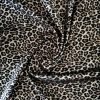Tesatura Jacquard din lana cu  matase naturala - design aninmal print, Maro - Negru