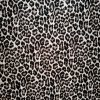 Tesatura Jacquard din lana cu  matase naturala - design aninmal print, Maro - Negru