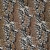 Tesatura din matase naturala usor satinata - animal print, Maro - Negru - Ivoire