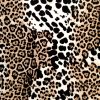 Tesatura din matase naturala usor satinata - animal print, Maro - Negru - Ivoire