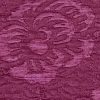 Tesatura jacquard din matase naturala cu lana - design floral, Mov sfecla