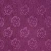 Tesatura jacquard din matase naturala cu lana - design floral, Mov sfecla