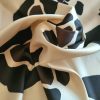 Tesatura mikado cu suprafata twill, Negru - Maro - Ivoire