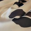Tesatura mikado cu suprafata twill, Negru - Maro - Ivoire