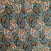 Tesatura imprimata tip crepe - design cu motive Paisley , Multicolor
