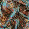Tesatura imprimata tip crepe - design cu motive Paisley , Multicolor