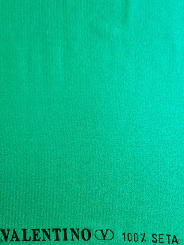 Mătase naturală elastică, crepe de Chine - design uni , Verde smarald