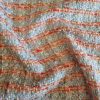 Stofă mixta cu fir de lurex - design fantezie, Alb - Piersiciu