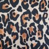 Tesatura din viscoza subtire - design animal print, Maro - Negru