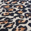 Tesatura din viscoza subtire - design animal print, Maro - Negru