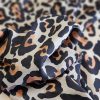 Tesatura din viscoza subtire - design animal print, Maro - Negru