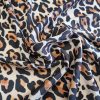 Tesatura din viscoza subtire - design animal print, Maro - Negru