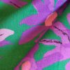 Tesatura din viscoza imprimata  - design floral, Mov - Violet - Verde