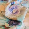 Tesatura din viscoza - design floral , Multicolor pastel