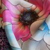 Tesatura din viscoza - design floral , Multicolor pastel