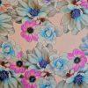 Tesatura din viscoza - design floral , Multicolor pastel
