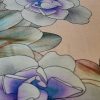 Tesatura din viscoza - design floral , Multicolor pastel
