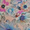 Tesatura din viscoza - design floral , Multicolor pastel