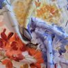 Mătase naturală - patchwork pastel
