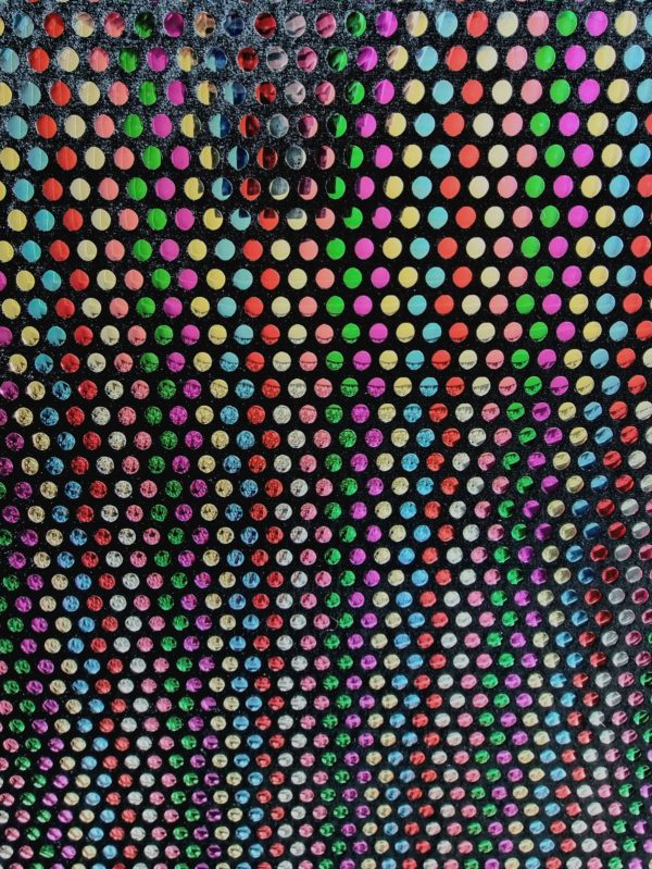 Catifea elastica cu paiete multicolore aplicate, Multicolor