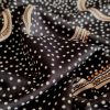Tesatura jerse  din viscoză imprimată, Negru - Bej - Alb