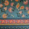 Tesatura din matase naturala tip panou - design floral, Multicolor