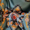 Tesatura din matase naturala tip panou - design floral, Multicolor