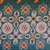 Tesatura din matase naturala tip panou - design floral, Multicolor