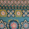 Tesatura din matase naturala tip panou - design floral, Multicolor