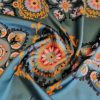 Tesatura din matase naturala tip panou - design floral, Multicolor