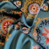 Tesatura din matase naturala tip panou - design floral, Multicolor