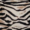 Tesatura din viscoza - tip jerse panou cu design animal print, Negru - Alb - Bej