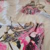 Jacquard cu bordură alba deasă Imprimată