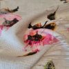 Jacquard cu bordură alba deasă Imprimată
