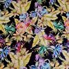 Jerse din mătase naturală design floral - tropical fashion
