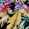 Jerse din mătase naturală design floral - tropical fashion