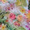 Tesatura brodata  pe organza imprimata  - design Valentino, Multicolor