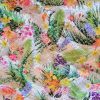 Tesatura brodata  pe organza imprimata  - design Valentino, Multicolor