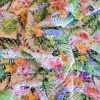 Tesatura brodata  pe organza imprimata  - design Valentino, Multicolor