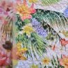 Tesatura brodata  pe organza imprimata  - design Valentino, Multicolor