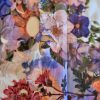 Broderie sparta pe voal imprimat floral - design Valentino, Multicolor