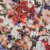 Broderie sparta pe voal imprimat floral - design Valentino, Multicolor